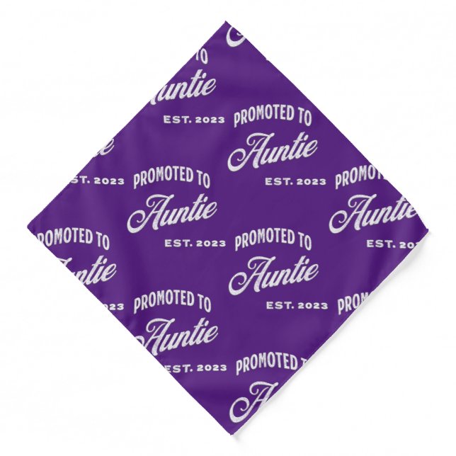 Promoted To Auntie Est. 2023 For New Aunt Bandana (Front)