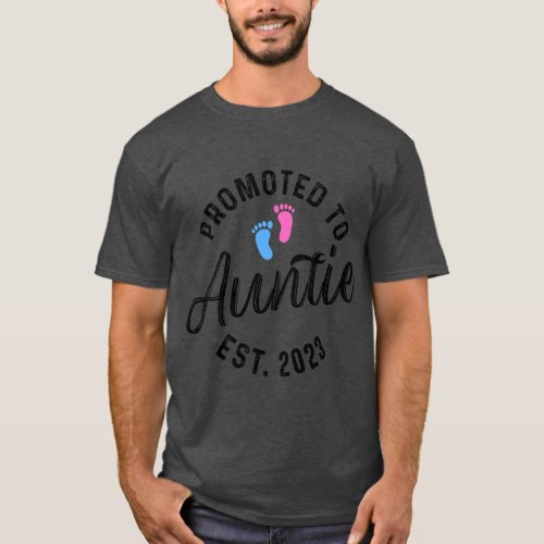 Promoted To Auntie Est 2023  friends T_Shirt