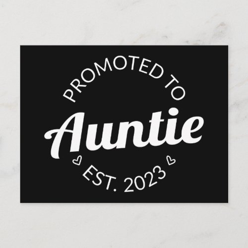Promoted To Auntie Est 2023 I Postcard