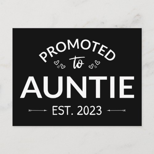Promoted To Auntie Est 2023 II Postcard