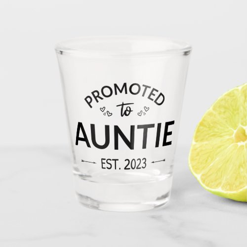 Promoted To Auntie Est 2023 II Shot Glass