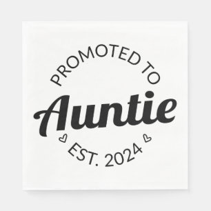 Promoted To Auntie Est. 2024 I Napkins
