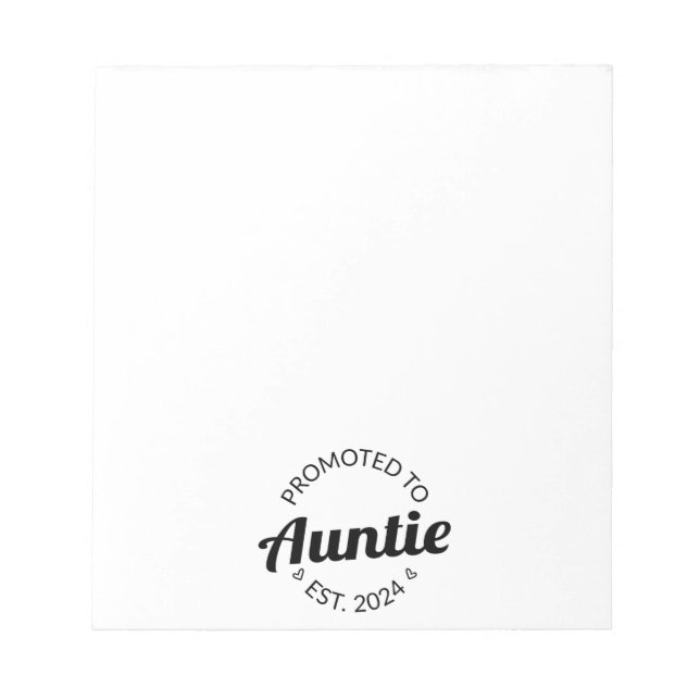 Promoted To Auntie Est. 2024 I Notepad (Front)