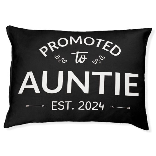 Promoted To Auntie Est 2024 II Pet Bed