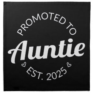 Promoted To Auntie Est. 2025 I Cloth Napkin