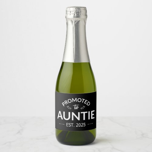 Promoted To Auntie Est 2025 II Sparkling Wine Label