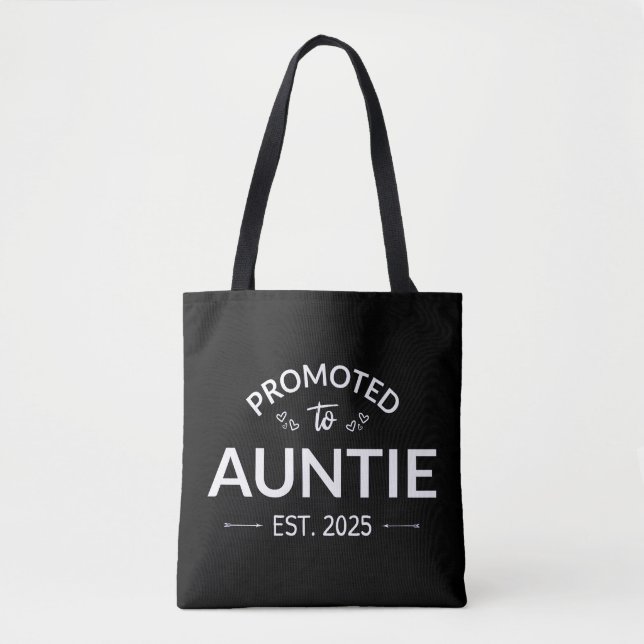 Promoted To Auntie Est. 2025 II Tote Bag (Front)