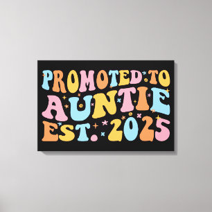 Promoted To Auntie Est. 2025 III Canvas Print