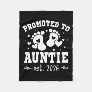 Promoted To Auntie Est 2026 Going To Be Aunt Annou Fleece Blanket