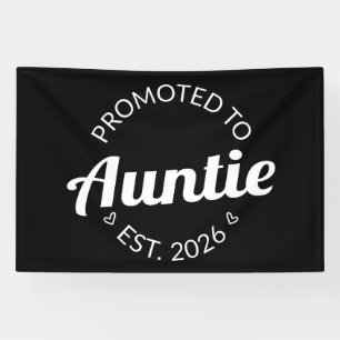 Promoted To Auntie Est. 2026 I Banner
