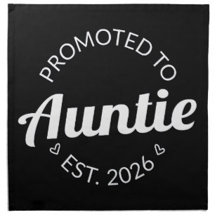 Promoted To Auntie Est. 2026 I Cloth Napkin