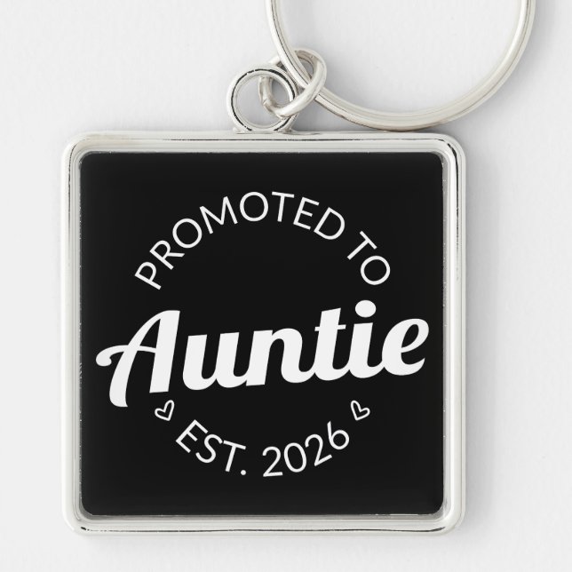 Promoted To Auntie Est. 2026 I Keychain (Front)
