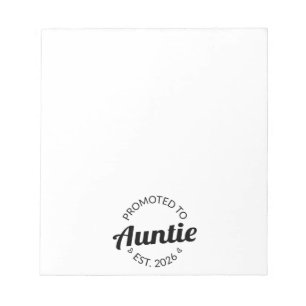 Promoted To Auntie Est. 2026 I Notepad