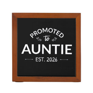 Promoted To Auntie Est. 2026 II Desk Organizer