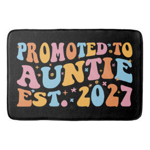 Promoted To Auntie Est 2027 New Aunt Bath Mat