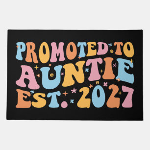 Promoted To Auntie Est 2027 New Aunt Doormat