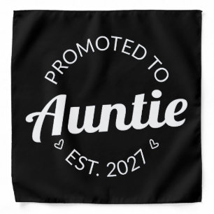Promoted To Auntie Est 2027 New Aunt I Bandana