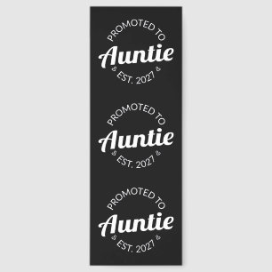 Promoted To Auntie Est 2027 New Aunt I Bookmarks