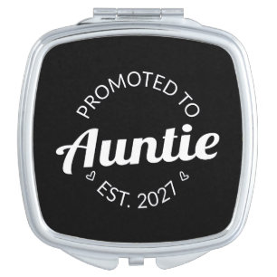 Promoted To Auntie Est 2027 New Aunt I Compact Mirror