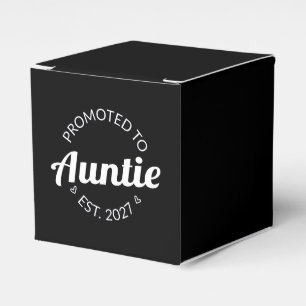 Promoted To Auntie Est 2027 New Aunt I Favor Boxes
