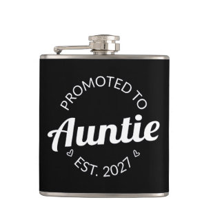 Promoted To Auntie Est 2027 New Aunt I Flask