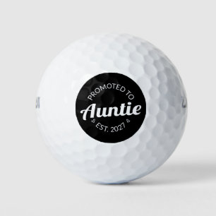 Promoted To Auntie Est 2027 New Aunt I Golf Balls