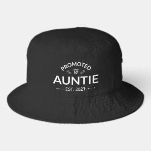 Promoted To Auntie Est 2027 New Aunt II Bucket Hat