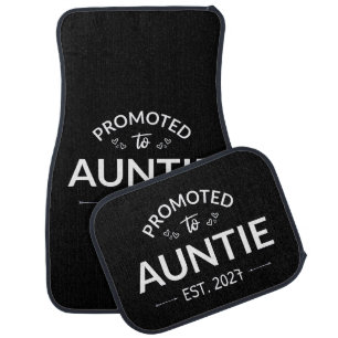Promoted To Auntie Est 2027 New Aunt II Car Floor Mat