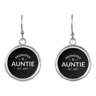 Promoted To Auntie Est 2027 New Aunt II Earrings