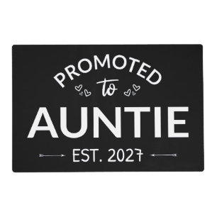 Promoted To Auntie Est 2027 New Aunt II Placemat