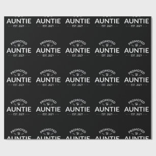 Promoted To Auntie Est 2027 New Aunt II Wrapping Paper