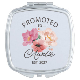 Promoted To Auntie Est 2027 New Aunt VI Compact Mirror