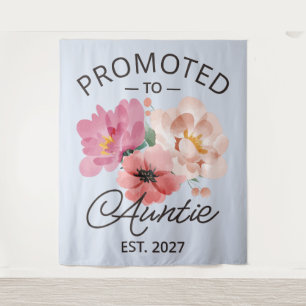 Promoted To Auntie Est 2027 New Aunt VI Tapestry
