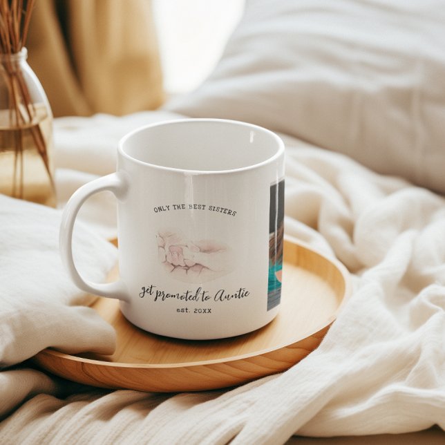 Promoted to Auntie | Personalized Photo Coffee Mug (Creator Uploaded)