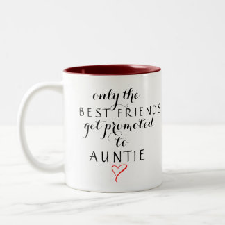 Promoted to Auntie Two-Tone Coffee Mug
