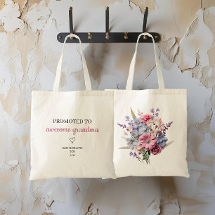 Promoted to Awesome Grandma Personalized Tote Bag