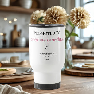 Promoted to Awesome Grandma Personalized Travel Mug