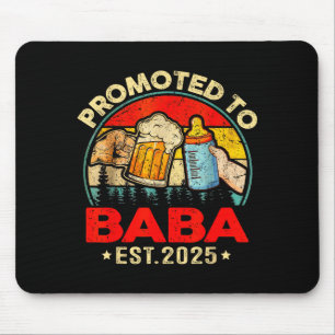 Promoted To Baba Est 2025 Vintage  Mouse Pad