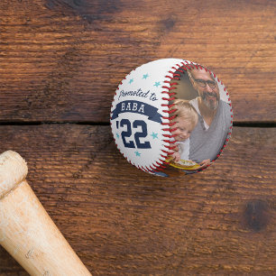 Promoted to Baba New Grandfather Photo Baseball