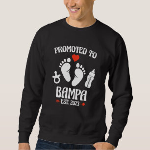 Promoted To Bampa 2023 First Time New Grandpa Preg Sweatshirt