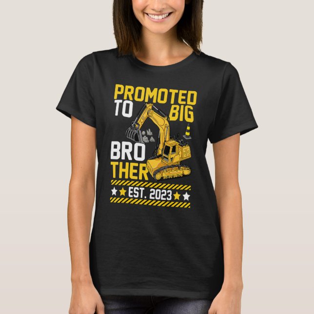 Promoted To Big Bro 2023 Leveled Up To Big Brother T-Shirt (Front)