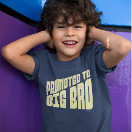 Promoted To Big Bro Announcement Navy T-Shirt