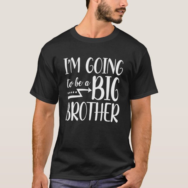 Promoted To Big Bro Leveled Up To Big Brothers Sib T-Shirt (Front)