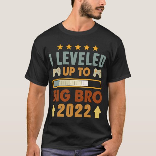 Promoted To Big Bro Vintage I Leveled Up To Big Br T_Shirt