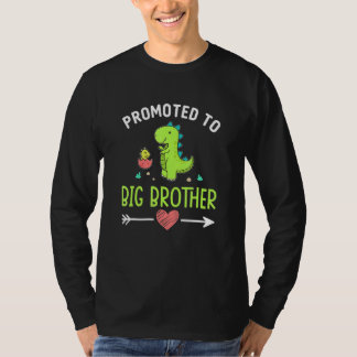 Promoted To Big Brother 2023 Dinosaur Boys Sibling T-Shirt