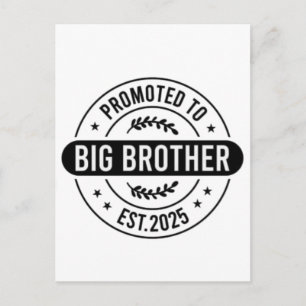 Promoted to Big Brother 2026 Dinosaur T-Rex Boys  Holiday Postcard