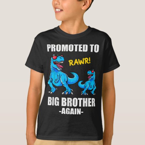 Promoted To Big Brother Again  Dinosaur Big Bro 2 T_Shirt