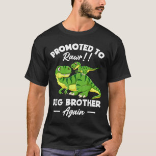 Promoted To Big Brother Again Dinosaur Lover Gift  T-Shirt