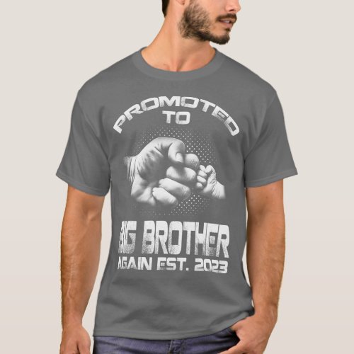 Promoted To Big Brother Again Est 2023 Funny Fathe T_Shirt