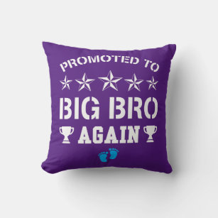 Promoted To Big Brother Again It's A Boy Funny Throw Pillow